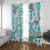 Hawaii Tapa Tribal Window Curtain With Hawaiian Quilt Pattern Aqua LT9 With Grommets Aqua - Polynesian Pride