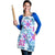 Hawaii Tapa Tribal Apron With Hawaiian Quilt Pattern Blue - Polynesian Pride