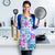 Hawaii Tapa Tribal Apron With Hawaiian Quilt Pattern Blue - Polynesian Pride