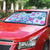 Hawaii Tapa Tribal Auto Sun Shade With Hawaiian Quilt Pattern Blue - Polynesian Pride