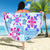 Hawaii Tapa Tribal Beach Blanket With Hawaiian Quilt Pattern Blue LT9 - Wonder Print Shop