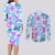 Hawaii Tapa Tribal Couples Matching Long Sleeve Bodycon Dress and Long Sleeve Button Shirt With Hawaiian Quilt Pattern Blue LT9 - Polynesian Pride