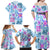 Hawaii Tapa Tribal Family Matching Off Shoulder Maxi Dress and Hawaiian Shirt With Hawaiian Quilt Pattern Blue LT9 - Polynesian Pride