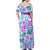 Hawaii Tapa Tribal Family Matching Off Shoulder Maxi Dress and Hawaiian Shirt With Hawaiian Quilt Pattern Blue LT9 - Polynesian Pride