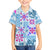 Hawaii Tapa Tribal Family Matching Off Shoulder Maxi Dress and Hawaiian Shirt With Hawaiian Quilt Pattern Blue LT9 Son's Shirt Blue - Polynesian Pride