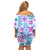 Hawaii Tapa Tribal Family Matching Off Shoulder Short Dress and Hawaiian Shirt With Hawaiian Quilt Pattern Blue LT9 - Polynesian Pride