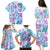 Hawaii Tapa Tribal Family Matching Puletasi Dress and Hawaiian Shirt With Hawaiian Quilt Pattern Blue LT9 - Polynesian Pride