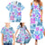 Hawaii Tapa Tribal Family Matching Summer Maxi Dress and Hawaiian Shirt With Hawaiian Quilt Pattern Blue LT9 - Polynesian Pride