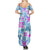 Hawaii Tapa Tribal Family Matching Summer Maxi Dress and Hawaiian Shirt With Hawaiian Quilt Pattern Blue LT9 - Polynesian Pride