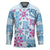 Hawaii Tapa Tribal Hockey Jersey With Hawaiian Quilt Pattern Blue - Polynesian Pride