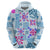 Hawaii Tapa Tribal Hoodie With Hawaiian Quilt Pattern Blue LT9 - Polynesian Pride