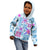 Hawaii Tapa Tribal Kid Hoodie With Hawaiian Quilt Pattern Blue LT9 - Polynesian Pride