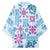 Hawaii Tapa Tribal Kimono With Hawaiian Quilt Pattern Blue - Polynesian Pride