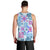 Hawaii Tapa Tribal Men Tank Top With Hawaiian Quilt Pattern Blue LT9 - Polynesian Pride