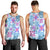 Hawaii Tapa Tribal Men Tank Top With Hawaiian Quilt Pattern Blue LT9 - Polynesian Pride