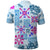 Hawaii Tapa Tribal Polo Shirt With Hawaiian Quilt Pattern Blue LT9 - Polynesian Pride