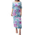 Hawaii Tapa Tribal Puletasi With Hawaiian Quilt Pattern Blue LT9 Long Dress Blue - Polynesian Pride