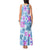 Hawaii Tapa Tribal Tank Maxi Dress With Hawaiian Quilt Pattern Blue LT9 - Polynesian Pride