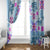 Hawaii Tapa Tribal Window Curtain With Hawaiian Quilt Pattern Blue LT9 - Polynesian Pride