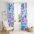 Hawaii Tapa Tribal Window Curtain With Hawaiian Quilt Pattern Blue LT9 - Polynesian Pride