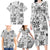 Hawaii Tapa Tribal Family Matching Long Sleeve Bodycon Dress and Hawaiian Shirt With Hawaiian Quilt Pattern Black LT9 - Polynesian Pride