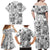 Hawaii Tapa Tribal Family Matching Off Shoulder Maxi Dress and Hawaiian Shirt With Hawaiian Quilt Pattern Black LT9 - Polynesian Pride