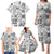 Hawaii Tapa Tribal Family Matching Puletasi Dress and Hawaiian Shirt With Hawaiian Quilt Pattern Black LT9 - Polynesian Pride