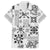 Hawaii Tapa Tribal Family Matching Puletasi Dress and Hawaiian Shirt With Hawaiian Quilt Pattern Black LT9 Dad's Shirt - Short Sleeve Black - Polynesian Pride