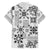 Hawaii Tapa Tribal Family Matching Puletasi Dress and Hawaiian Shirt With Hawaiian Quilt Pattern Black LT9 - Polynesian Pride