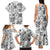 Hawaii Tapa Tribal Family Matching Tank Maxi Dress and Hawaiian Shirt With Hawaiian Quilt Pattern Black LT9 - Polynesian Pride