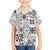 Hawaii Tapa Tribal Kid Hawaiian Shirt With Hawaiian Quilt Pattern Black LT9 Kid Black - Polynesian Pride