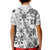 Hawaii Tapa Tribal Kid Polo Shirt With Hawaiian Quilt Pattern Black LT9 - Polynesian Pride