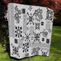Hawaii Tapa Tribal Quilt With Hawaiian Quilt Pattern Black LT9 - Polynesian Pride