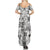 Hawaii Tapa Tribal Summer Maxi Dress With Hawaiian Quilt Pattern Black LT9 - Polynesian Pride