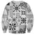 Hawaii Tapa Tribal Sweatshirt With Hawaiian Quilt Pattern Black LT9 - Polynesian Pride