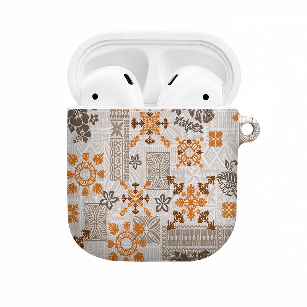 Hawaii Tapa Tribal AirPods Case With Hawaiian Quilt Pattern Gold - Polynesian Pride
