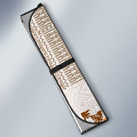 Hawaii Tapa Tribal Auto Sun Shade With Hawaiian Quilt Pattern Gold - Polynesian Pride