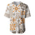 Hawaii Tapa Tribal Baseball Jersey With Hawaiian Quilt Pattern Gold LT9 Gold - Polynesian Pride