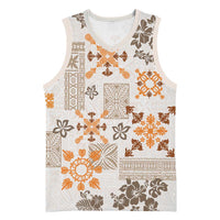 Hawaii Tapa Tribal Basketball Jersey With Hawaiian Quilt Pattern Gold LT9 Unisex Gold - Polynesian Pride