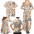 Hawaii Tapa Tribal Family Matching Summer Maxi Dress and Hawaiian Shirt With Hawaiian Quilt Pattern Gold LT9 - Polynesian Pride