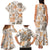 Hawaii Tapa Tribal Family Matching Tank Maxi Dress and Hawaiian Shirt With Hawaiian Quilt Pattern Gold LT9 - Polynesian Pride