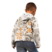Hawaii Tapa Tribal Kid Hoodie With Hawaiian Quilt Pattern Gold LT9 - Polynesian Pride