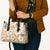 Hawaii Tapa Tribal Leather Bag With Hawaiian Quilt Pattern Gold - Polynesian Pride