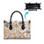 Hawaii Tapa Tribal Leather Bag With Hawaiian Quilt Pattern Gold - Polynesian Pride