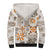 Hawaii Tapa Tribal Sherpa Hoodie With Hawaiian Quilt Pattern Gold LT9 - Polynesian Pride