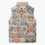 Hawaii Tapa Tribal Sleeveless Puffer Jacket With Hawaiian Quilt Pattern Gold - Polynesian Pride