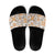 Hawaii Tapa Tribal Slide Sandals With Hawaiian Quilt Pattern Gold - Polynesian Pride