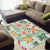 Hawaii Tapa Tribal Area Rug With Hawaiian Quilt Pattern Green LT9 - Polynesian Pride