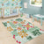 Hawaii Tapa Tribal Area Rug With Hawaiian Quilt Pattern Green LT9 - Polynesian Pride