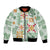 Hawaii Tapa Tribal Bomber Jacket With Hawaiian Quilt Pattern Green LT9 Unisex Green - Polynesian Pride